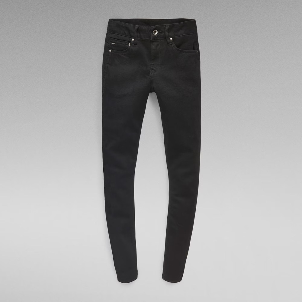 Skinny mid rise jeans black